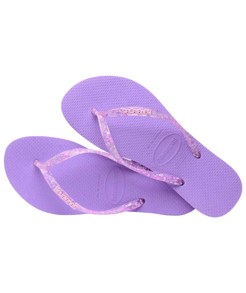 Slim Logo Metallic Flip Flops