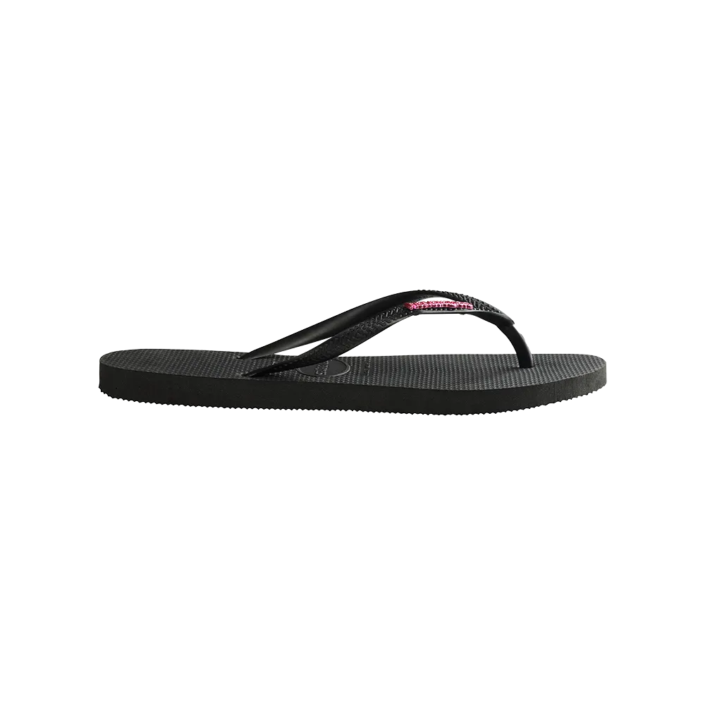 Slim Logo Metallic Flip Flops