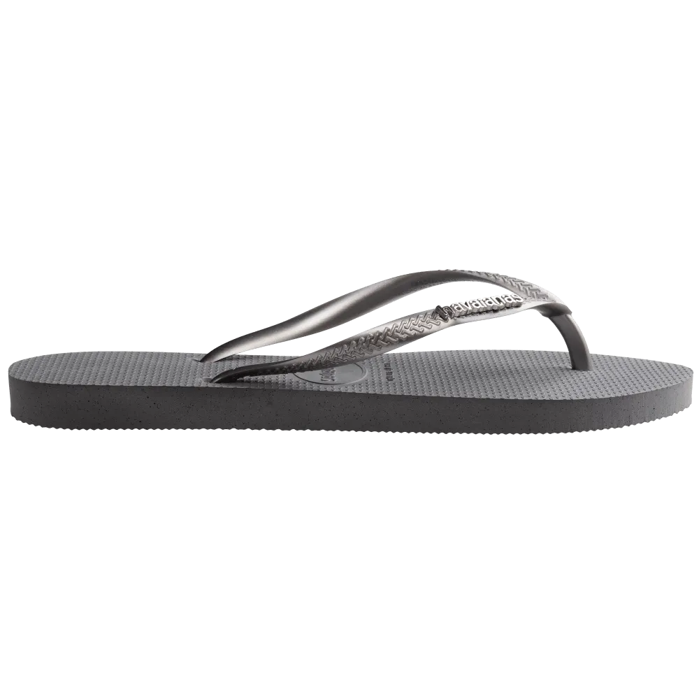 Slim Logo Metallic Flip Flops