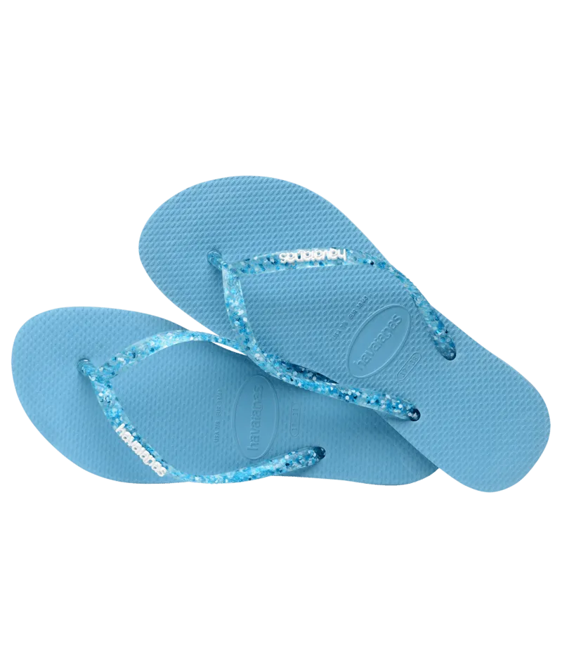 Slim Logo Metallic Flip Flops