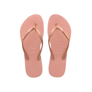 Slim Logo Metallic Flip Flops