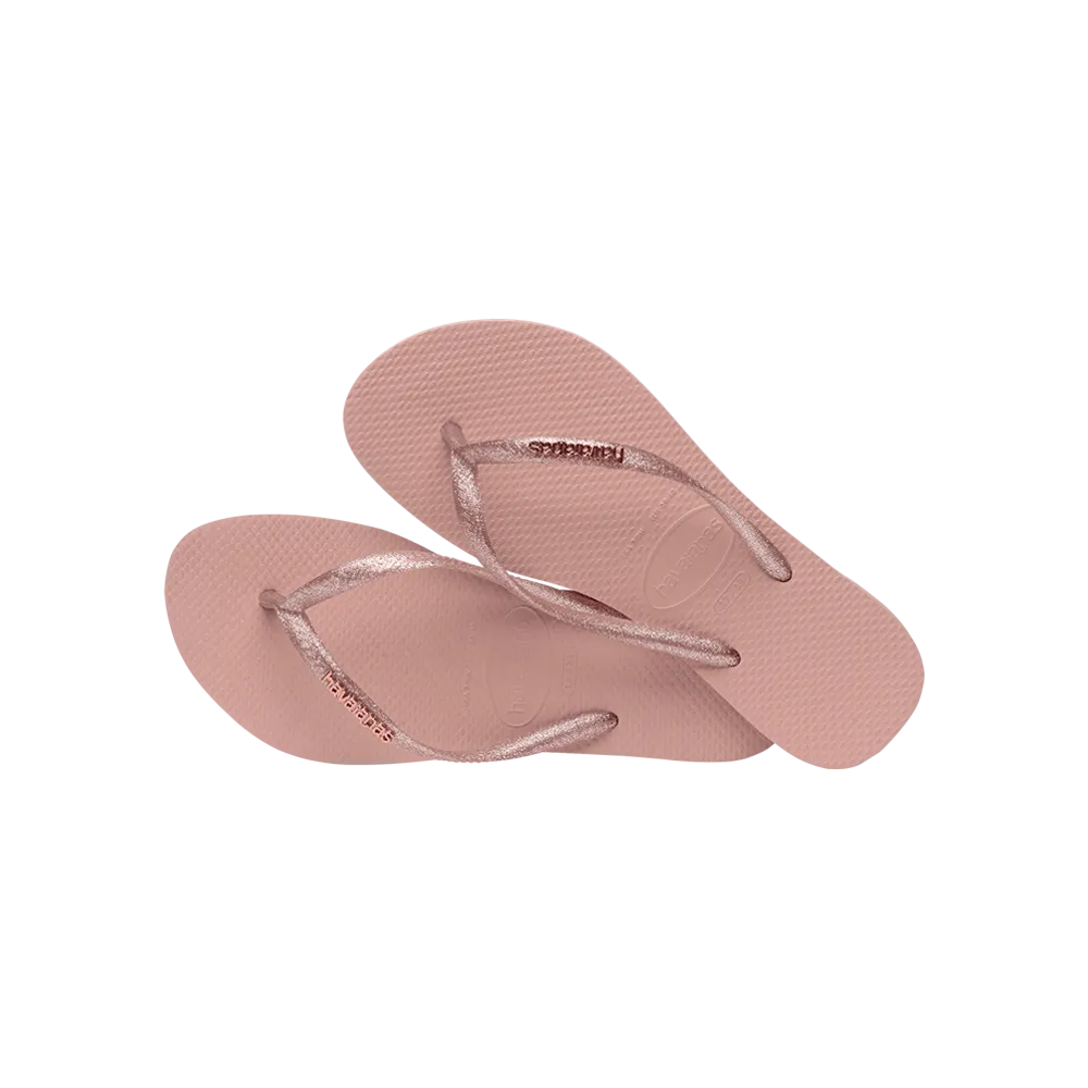 Slim Logo Metallic Flip Flops