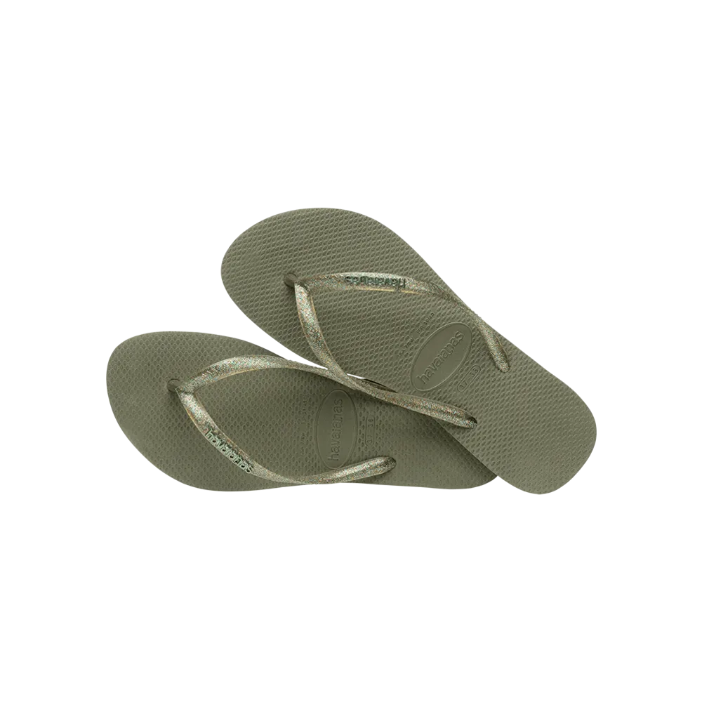 Slim Logo Metallic Flip Flops