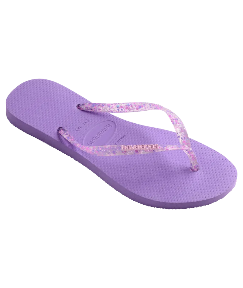 Slim Logo Metallic Flip Flops