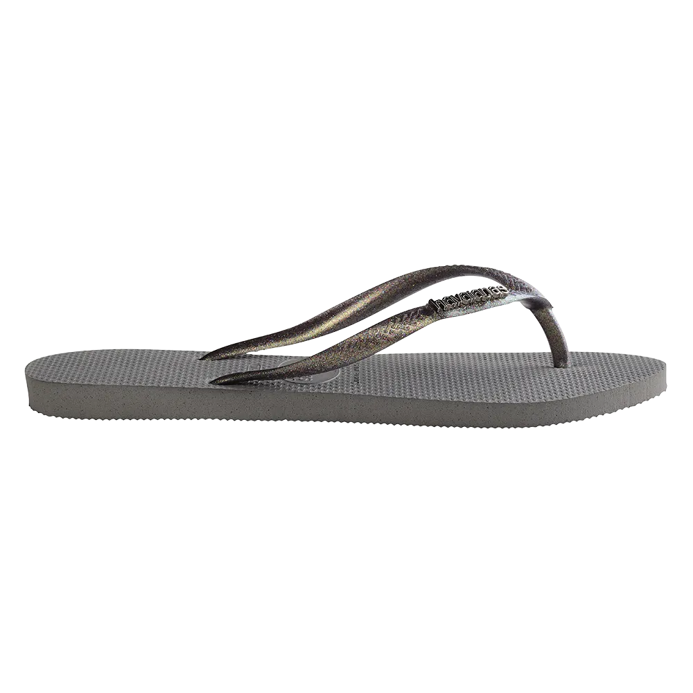 Slim Logo Metallic Flip Flops