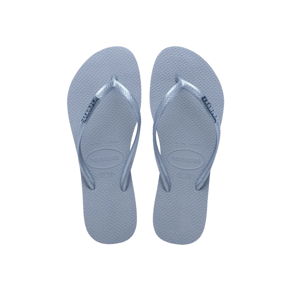 Slim Logo Metallic Flip Flops
