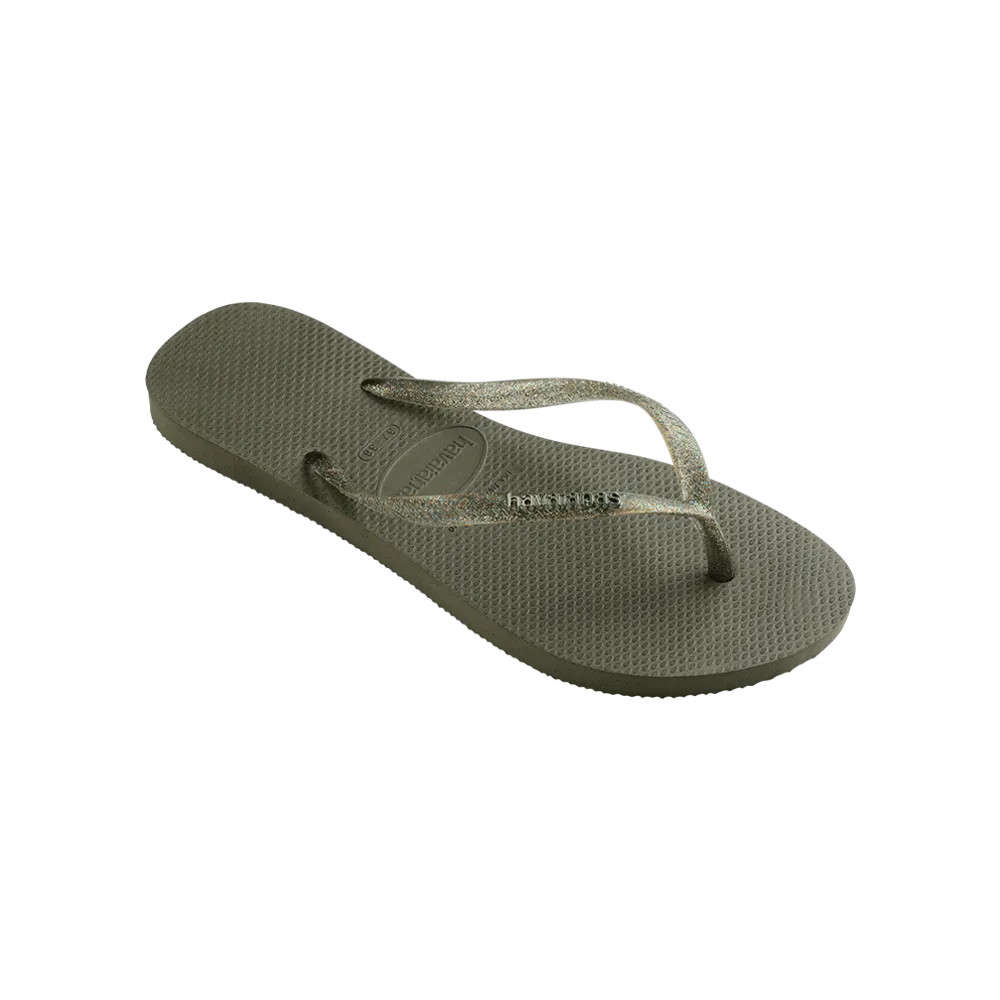 Slim Logo Metallic Flip Flops