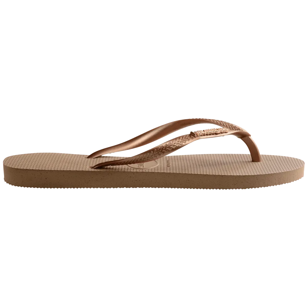 Slim Logo Metallic Flip Flops