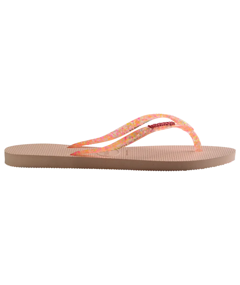 Slim Logo Metallic Flip Flops