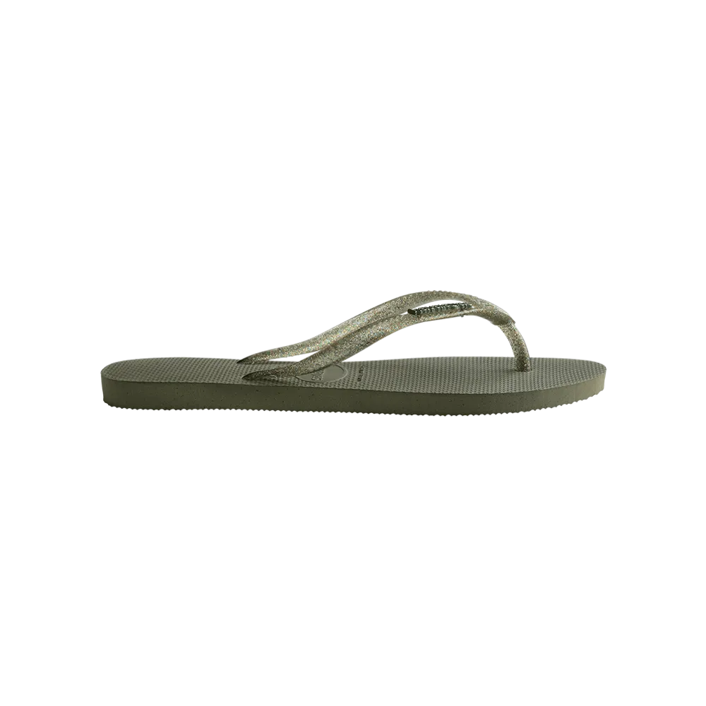 Slim Logo Metallic Flip Flops
