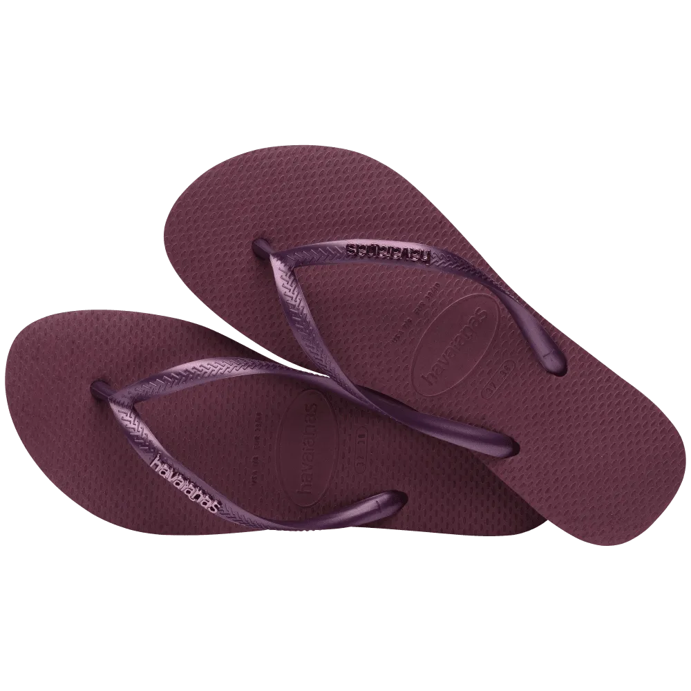 Slim Logo Metallic Flip Flops