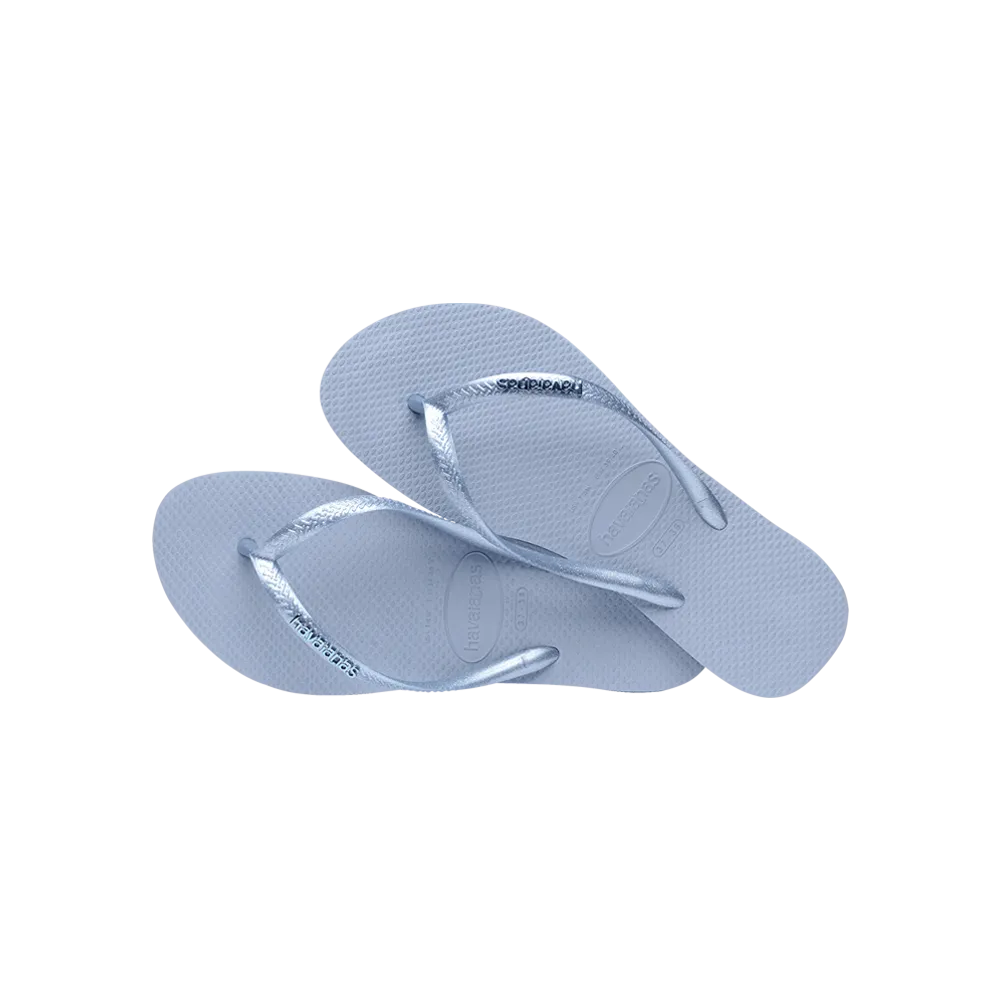Slim Logo Metallic Flip Flops