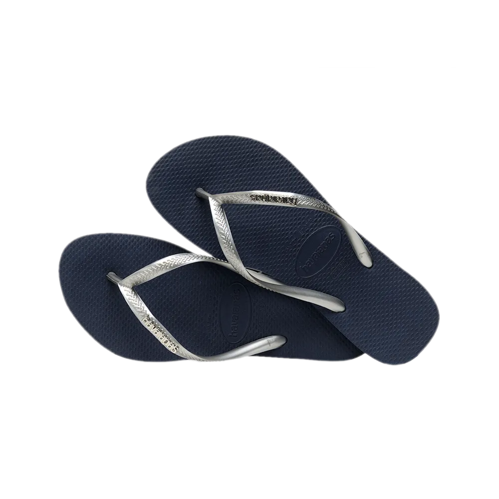 Slim Logo Metallic Flip Flops