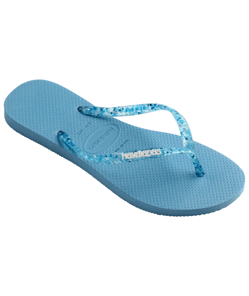 Slim Logo Metallic Flip Flops