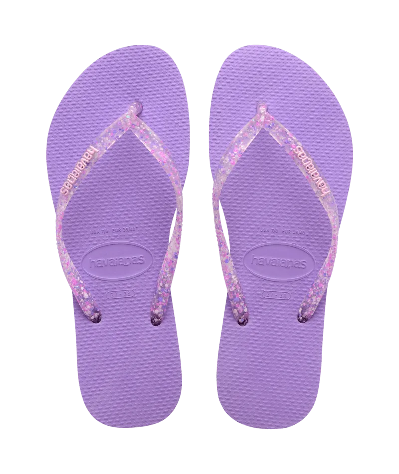Slim Logo Metallic Flip Flops