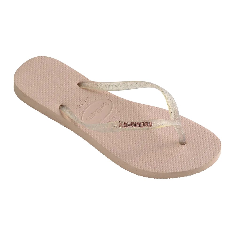 Slim Logo Metallic Flip Flops