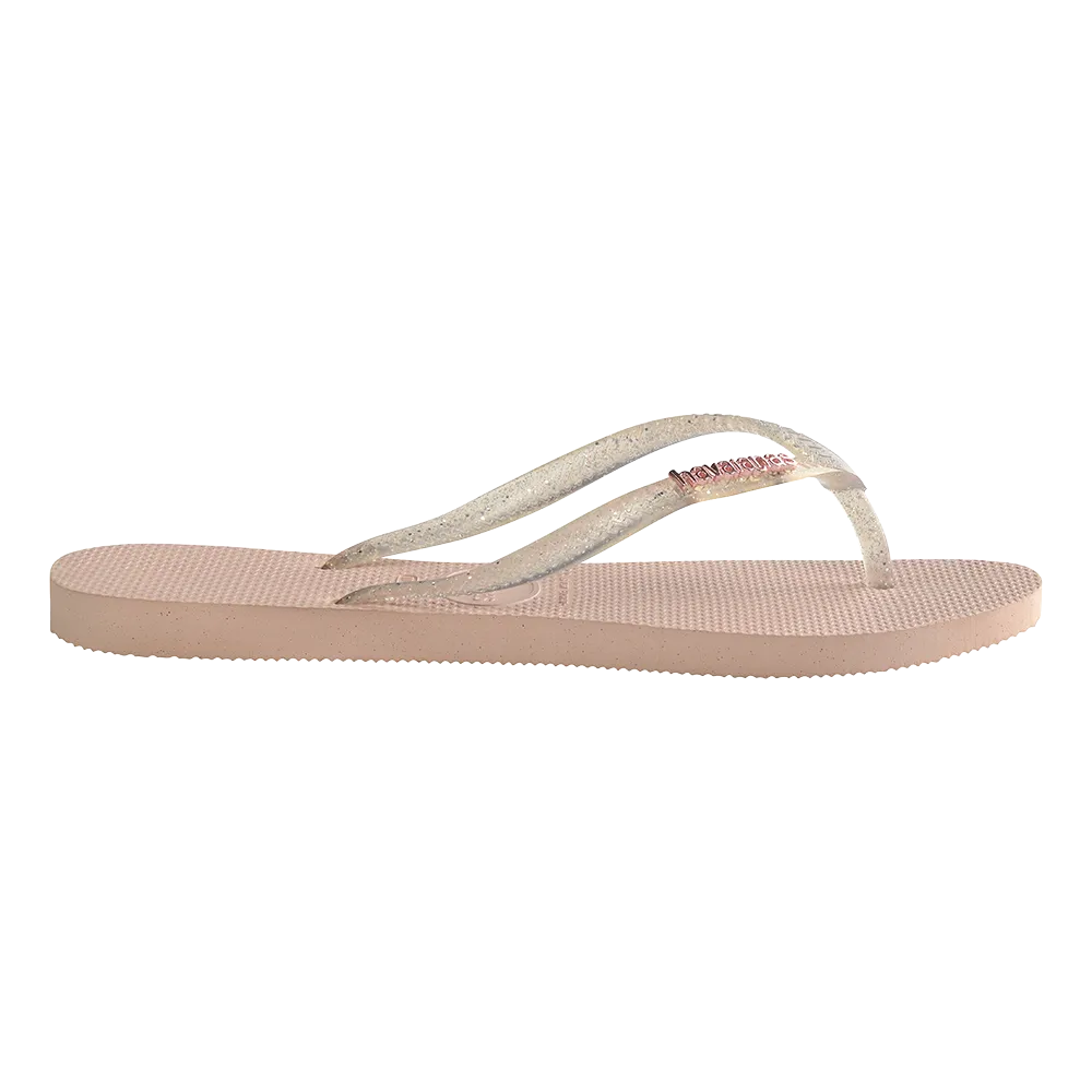Slim Logo Metallic Flip Flops