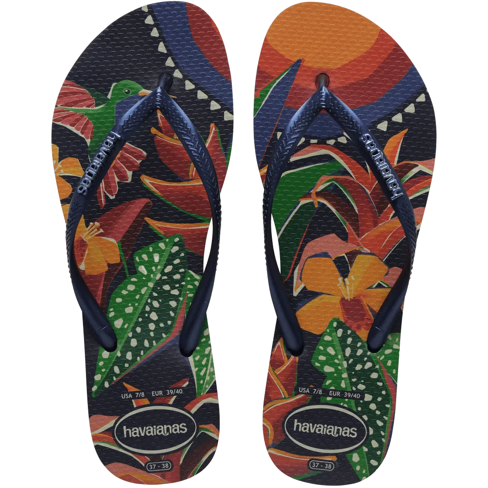 Slim Tropical Flip Flops