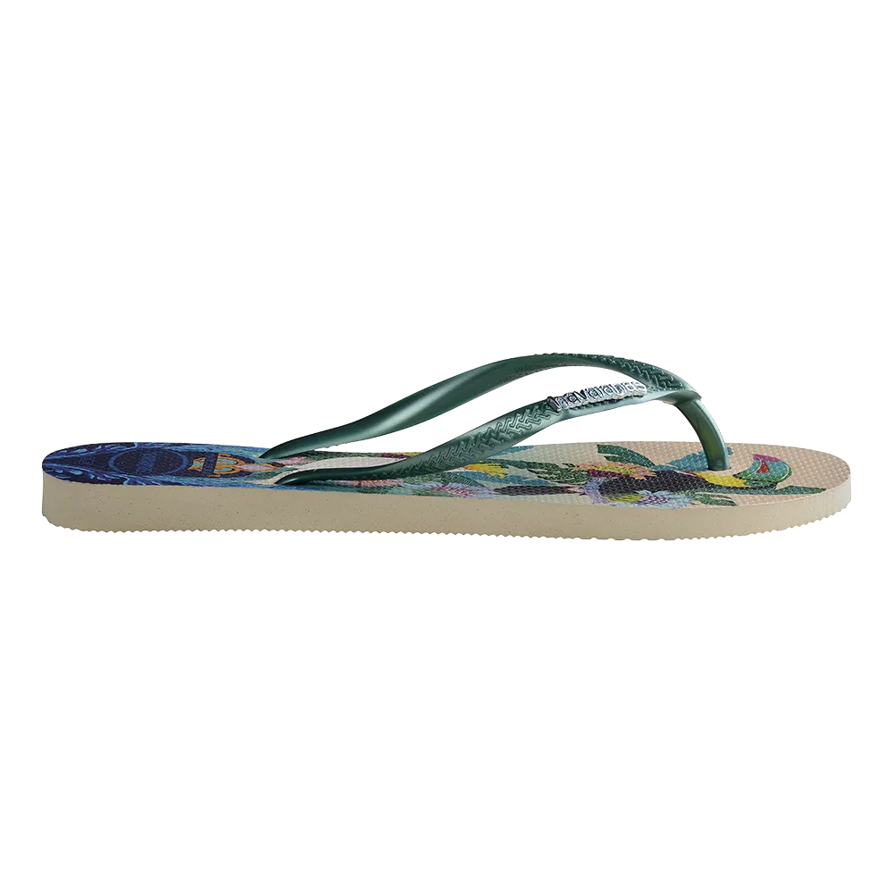 Slim Tropical Flip Flops