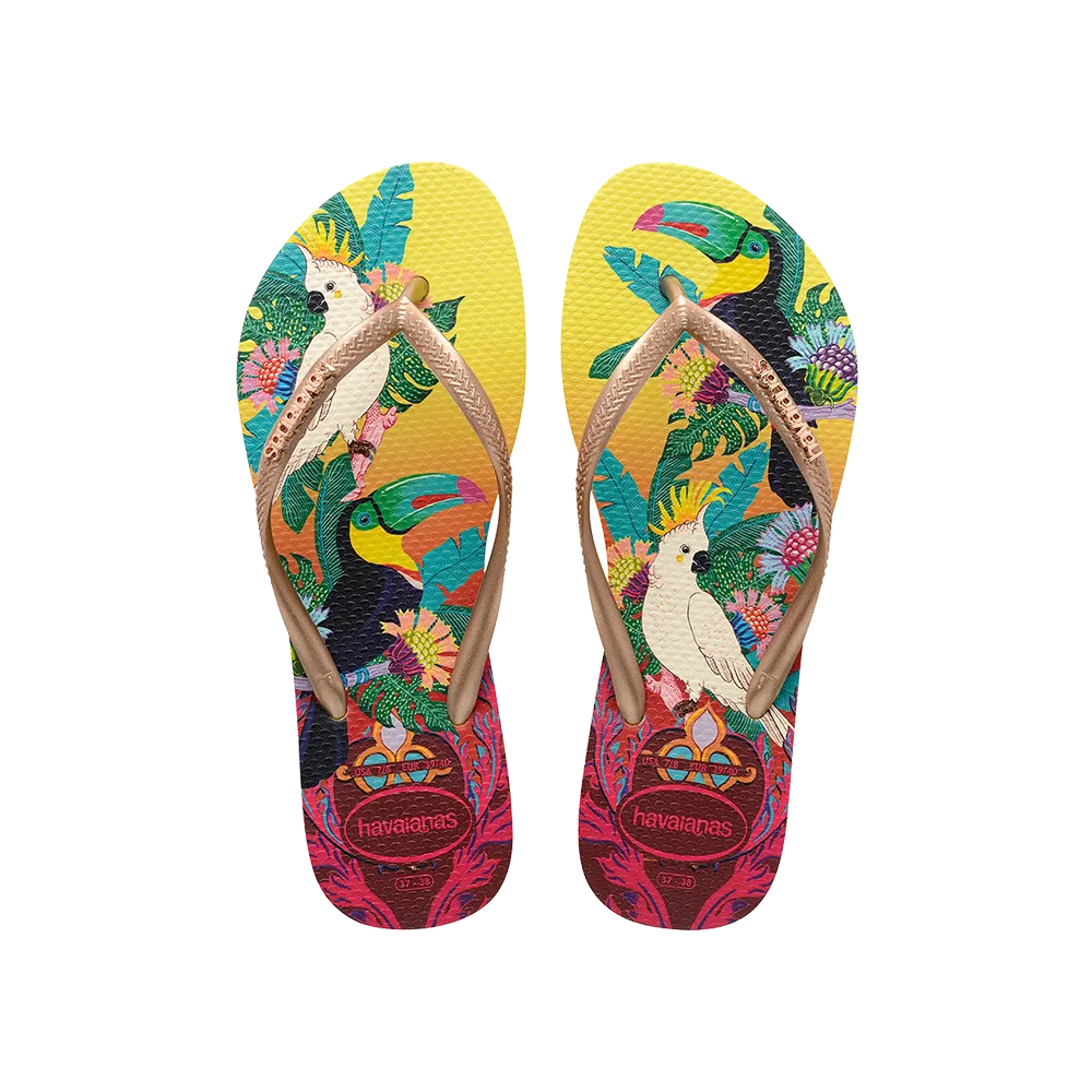 Slim Tropical Flip Flops