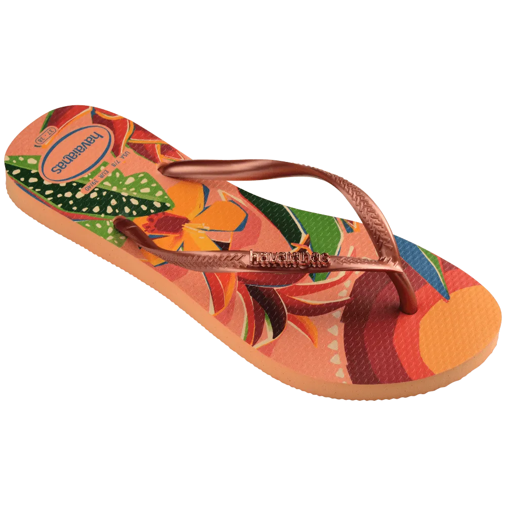 Slim Tropical Flip Flops