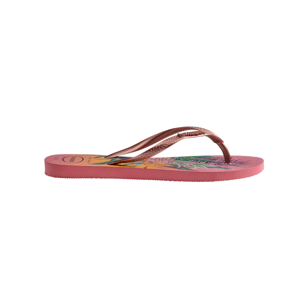 Slim Tropical Flip Flops