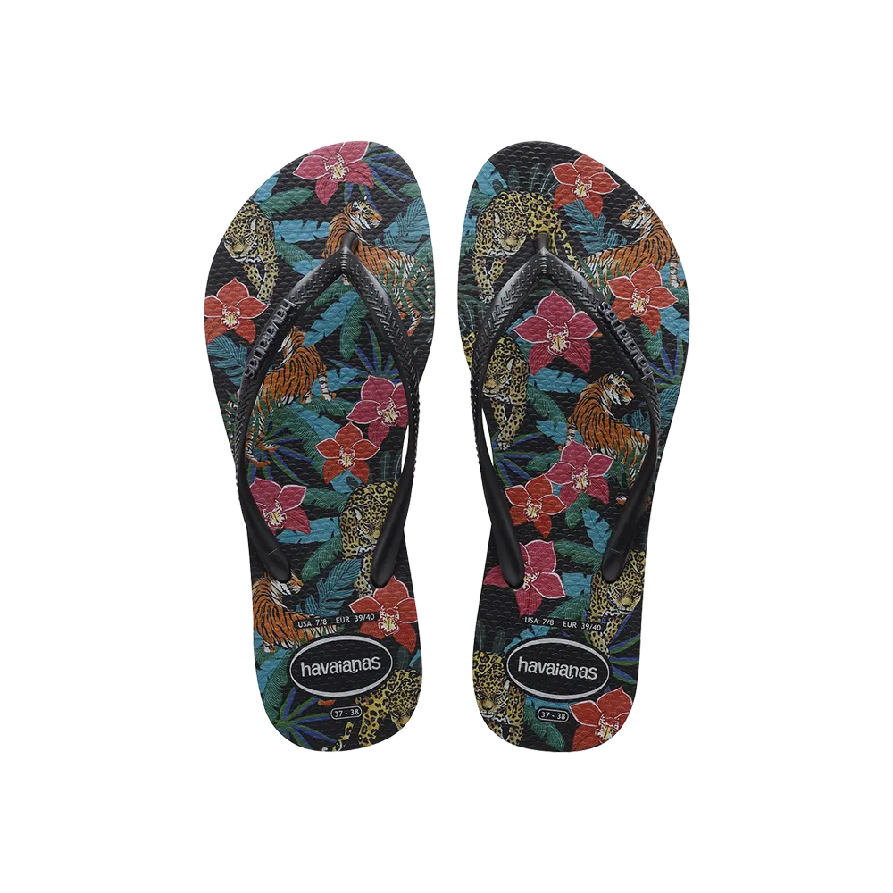 Slim Tropical Flip Flops