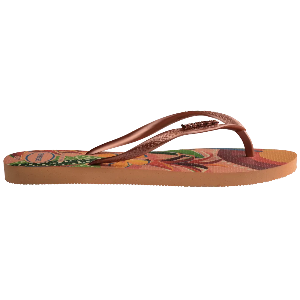Slim Tropical Flip Flops