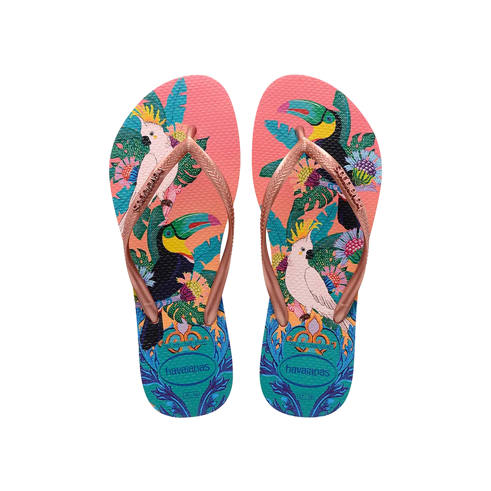 Slim Tropical Flip Flops