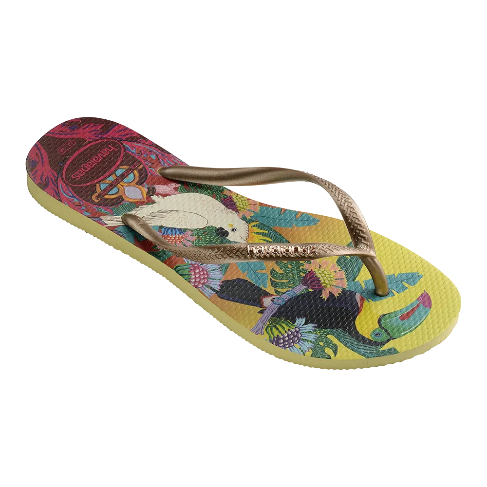 Slim Tropical Flip Flops