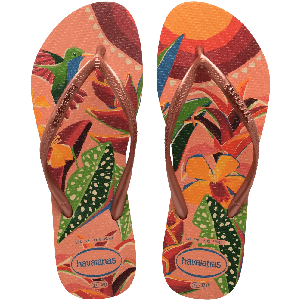 Slim Tropical Flip Flops