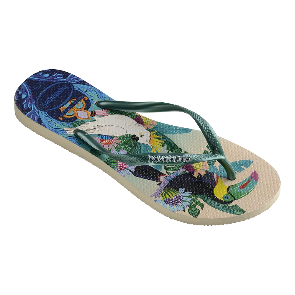 Slim Tropical Flip Flops
