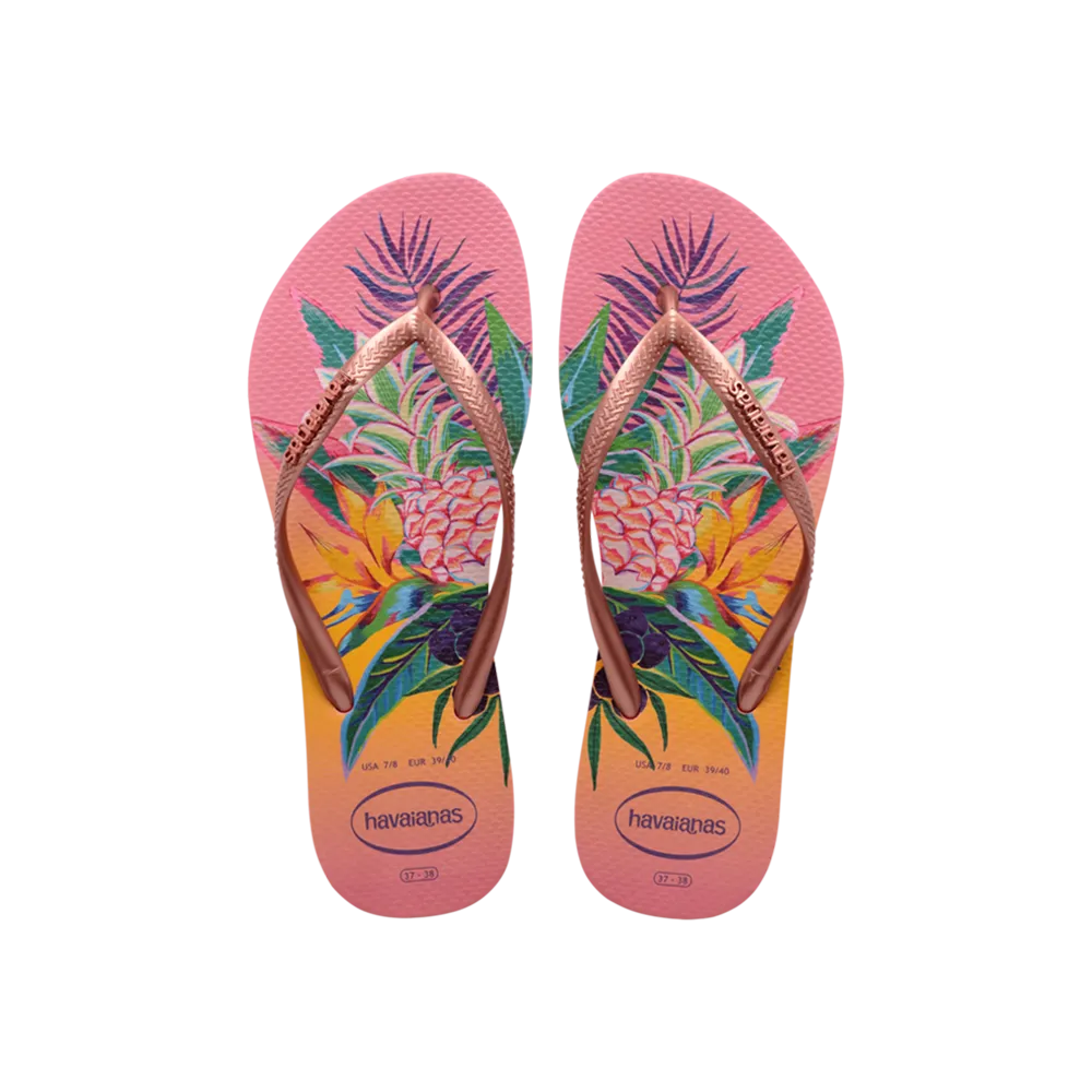 Slim Tropical Flip Flops
