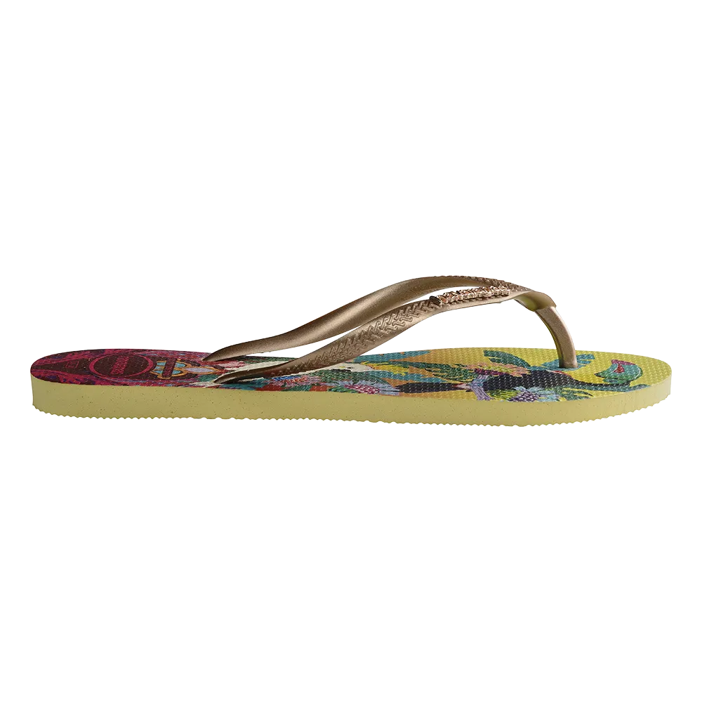 Slim Tropical Flip Flops