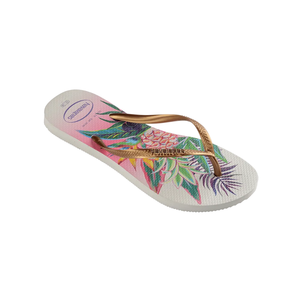 Slim Tropical Flip Flops