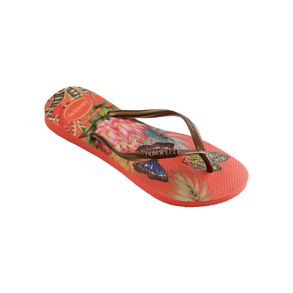 Slim Tropical Flip Flops