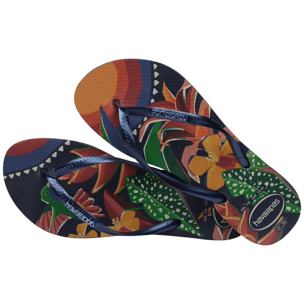 Slim Tropical Flip Flops