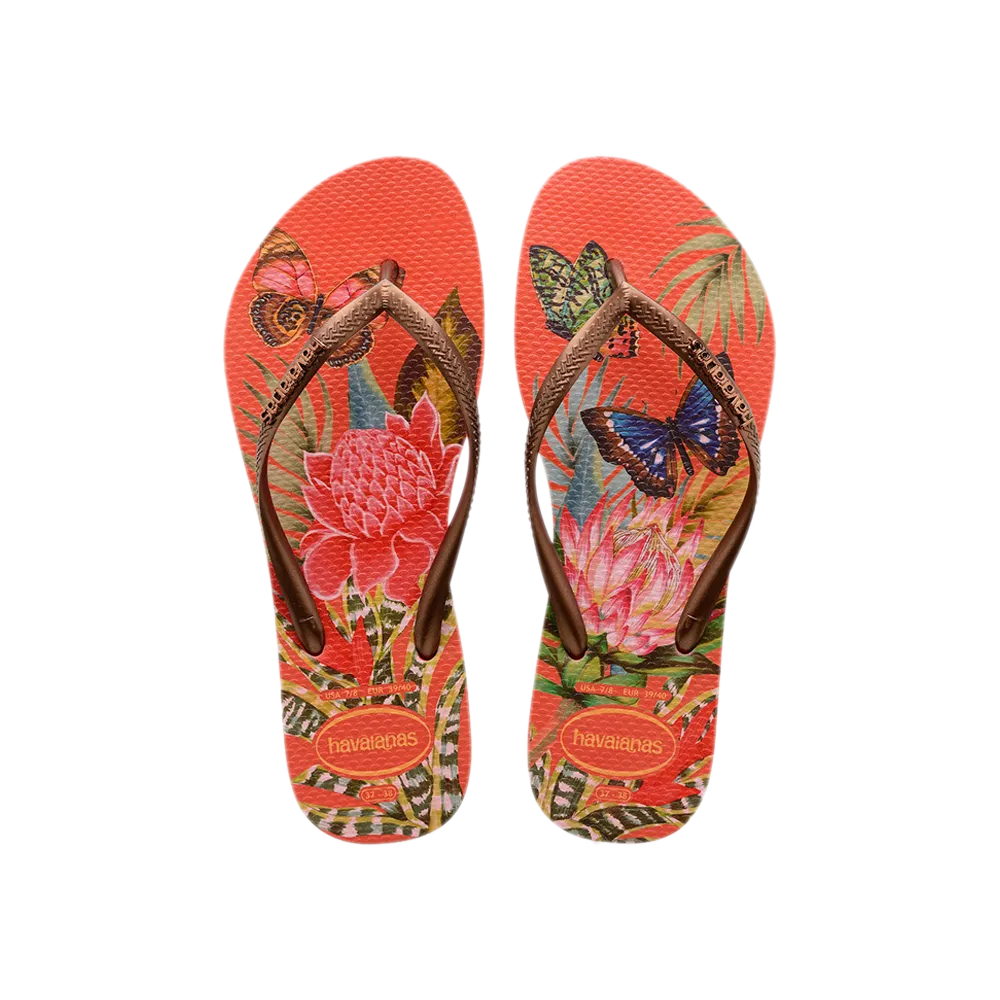 Slim Tropical Flip Flops