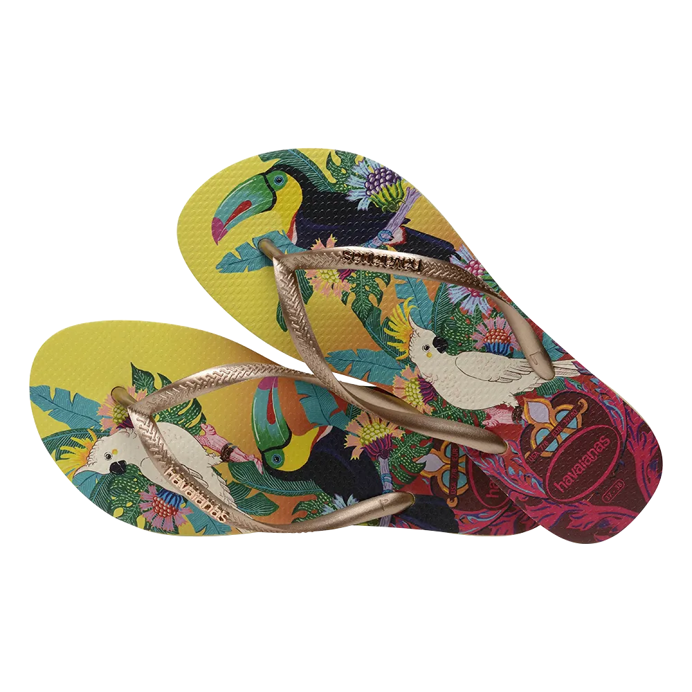 Slim Tropical Flip Flops