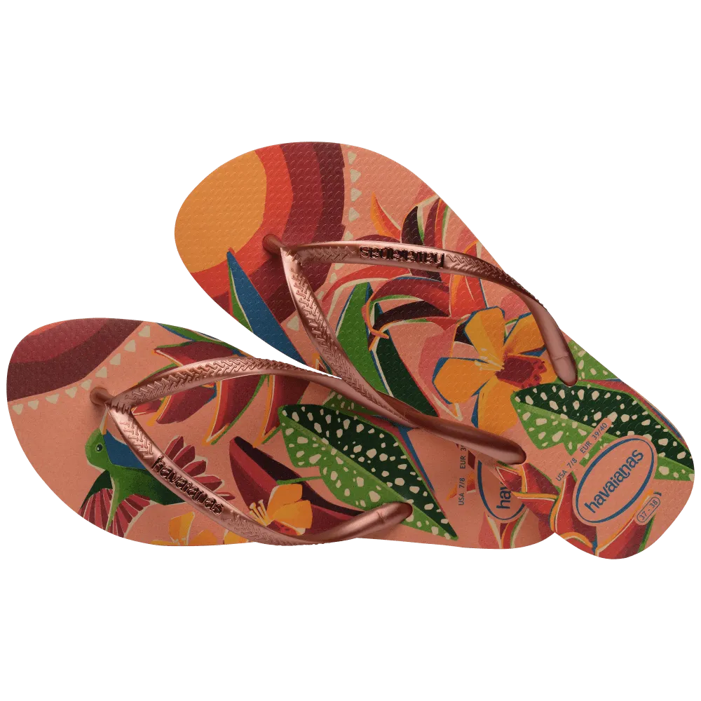 Slim Tropical Flip Flops