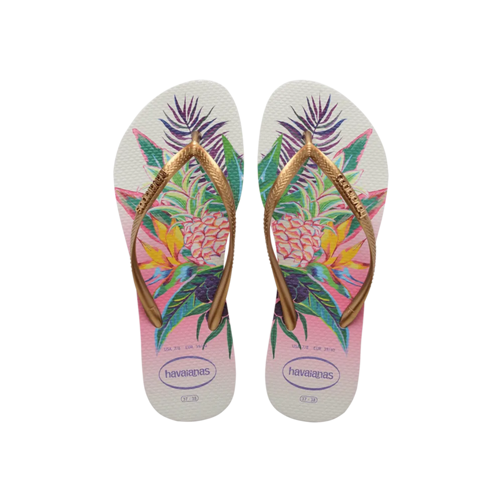 Slim Tropical Flip Flops