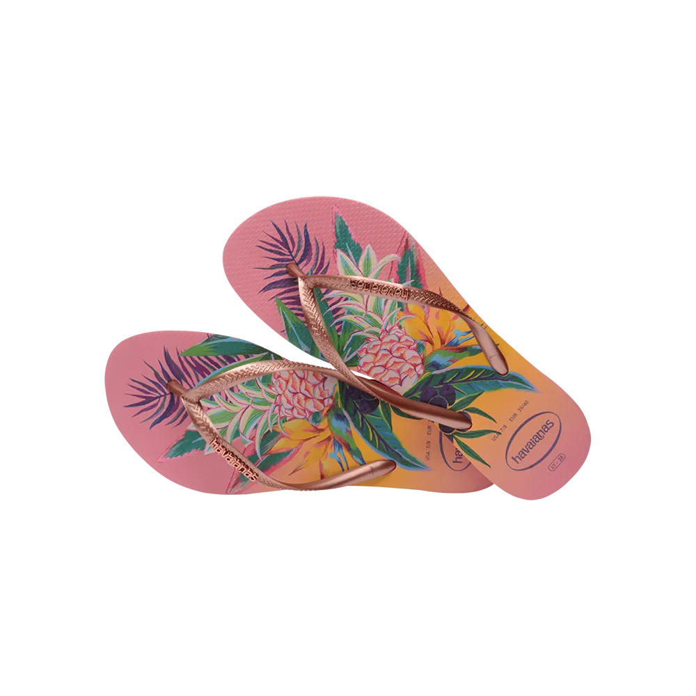 Slim Tropical Flip Flops