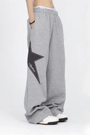 Star Patch Oversized Sweatpants