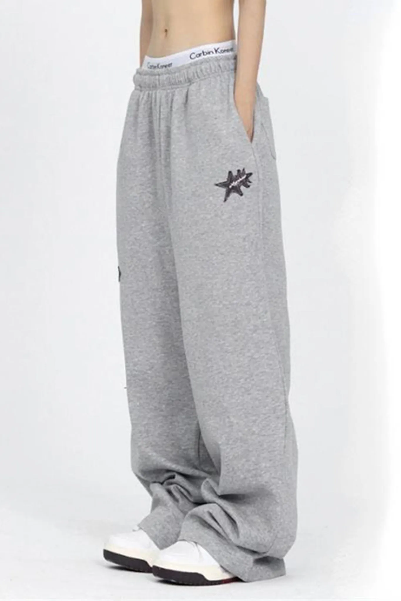 Star Patch Oversized Sweatpants