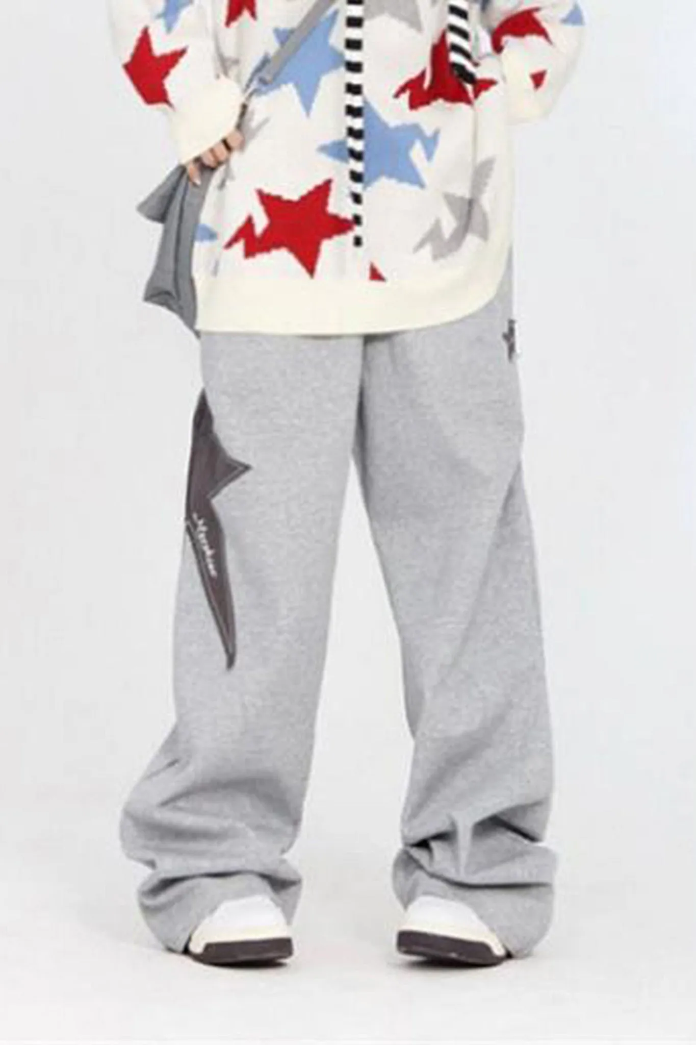 Star Patch Oversized Sweatpants