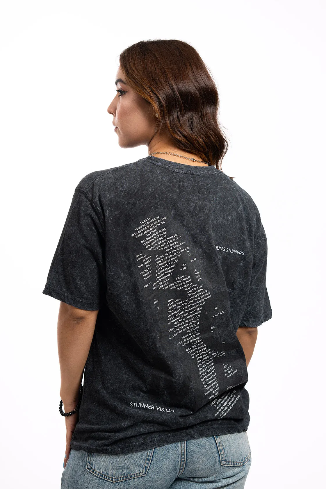 TALK TO ME | Stone Wash Oversized T-Shirt