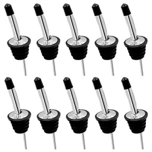 TOBSAYK 10-Pack Olive Oil Spout for Wine Liquor Olive Oil Coffee Syrup Vinegar Bottles