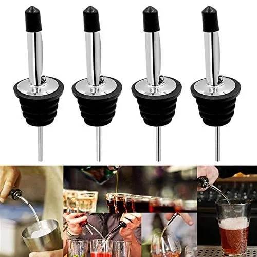 TOBSAYK 10-Pack Olive Oil Spout for Wine Liquor Olive Oil Coffee Syrup Vinegar Bottles
