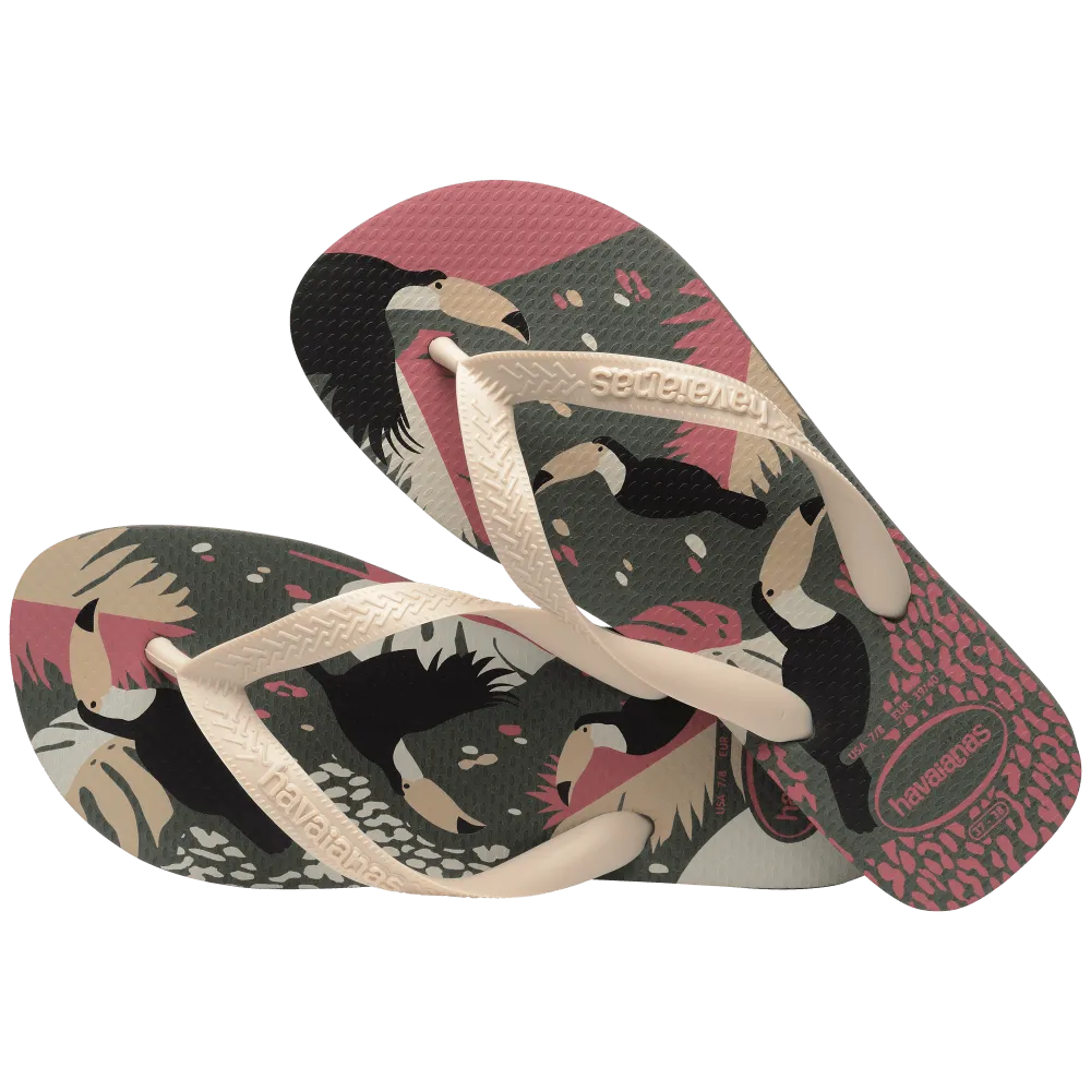 Top Tropical Vibes Flip Flops