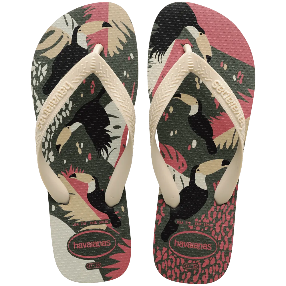 Top Tropical Vibes Flip Flops